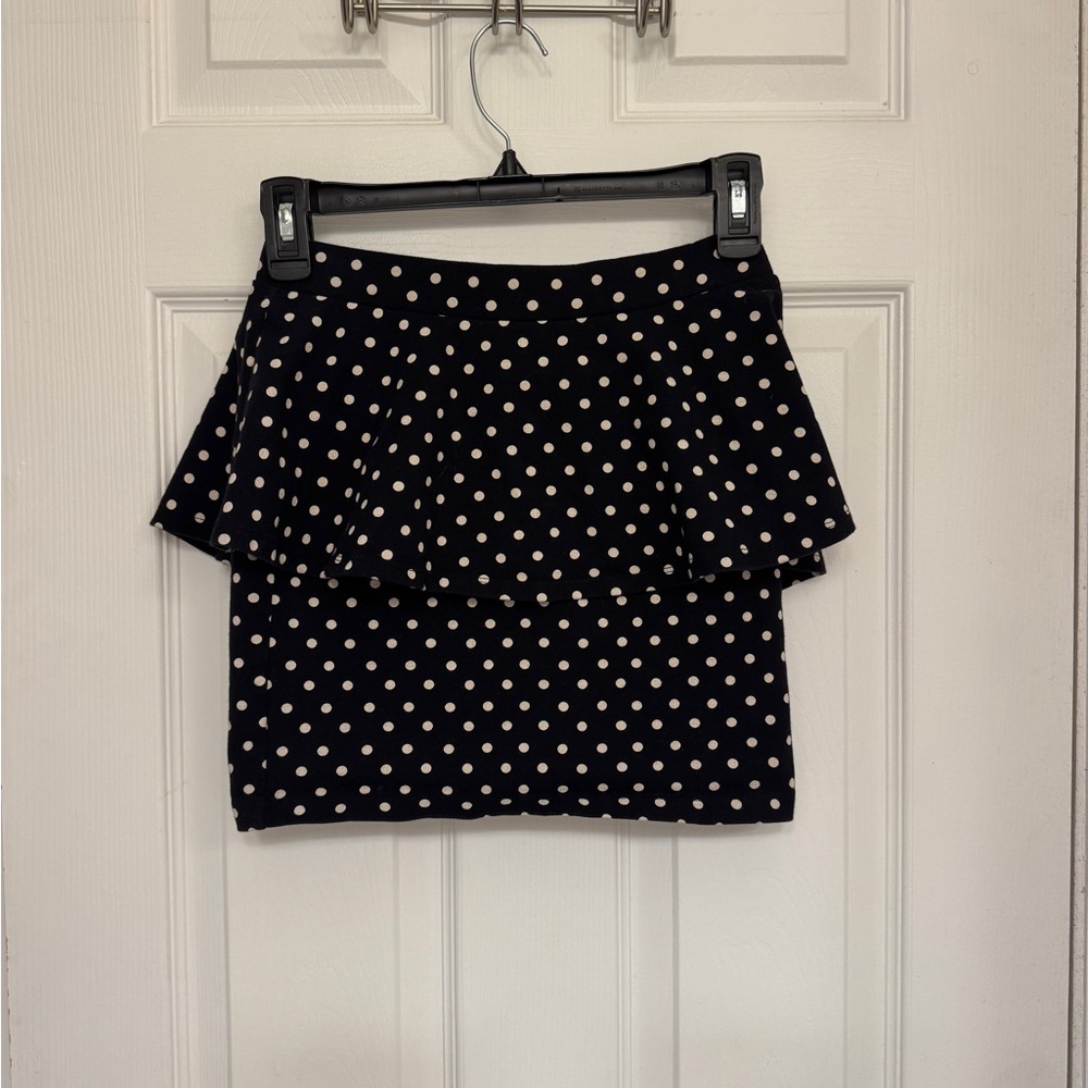 Forever 21 Black and White Polka Dot Mini Skirt